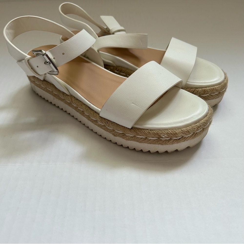 Women's White Platform Sandals